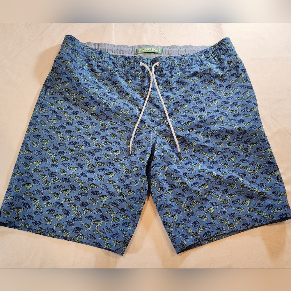 Bonobos Men's Swim Shorts Sea Turtles Size M